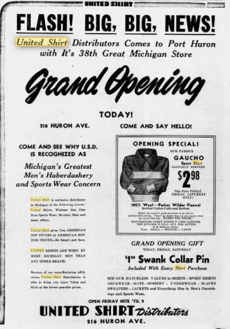 United Shirt - Feb 1950 Ad (newer photo)